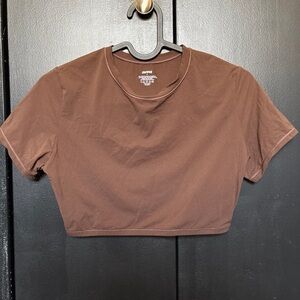 SKIMS cocoa Crop Top
